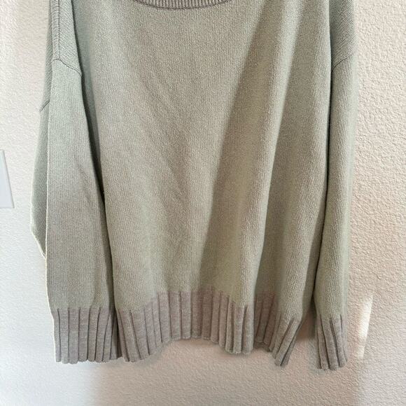 Free People Women's Large Street Fair Tunic Sweater in Lime Green Combo - Picture 13 of 13